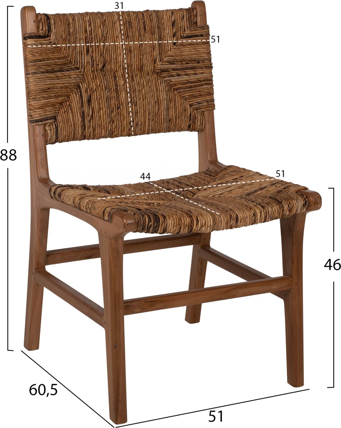 Karrige FH9399.01 dru TEAK natyral 51x60.5x88 cm