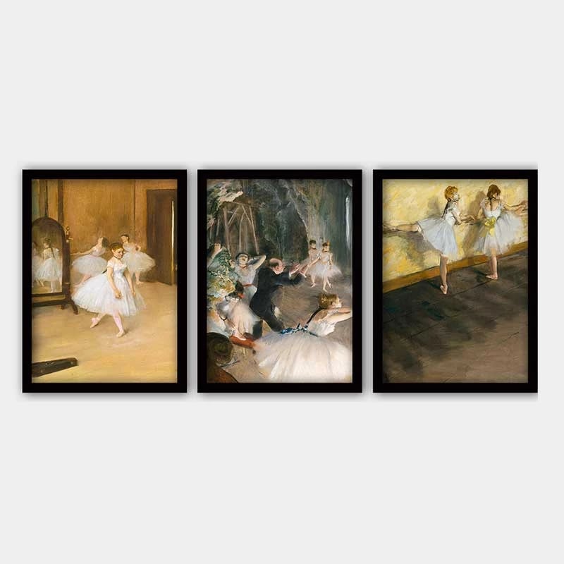 Pikturë dekorative me kornizë (3 copë), Wallity, 3SC_UN2684867_3545