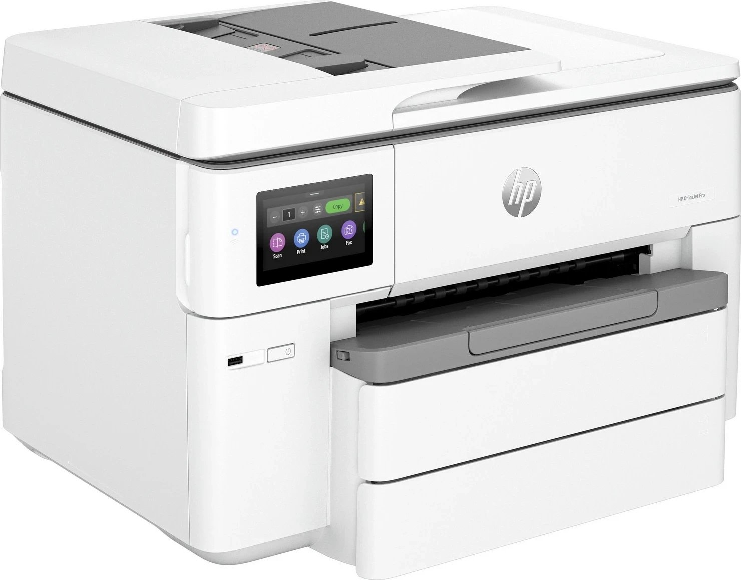 Printer HP OfficeJet Pro 9730e, WiFi, A3, Duplex, ADF, AirPrint, Instant Ink, HP+, bardhë-gri