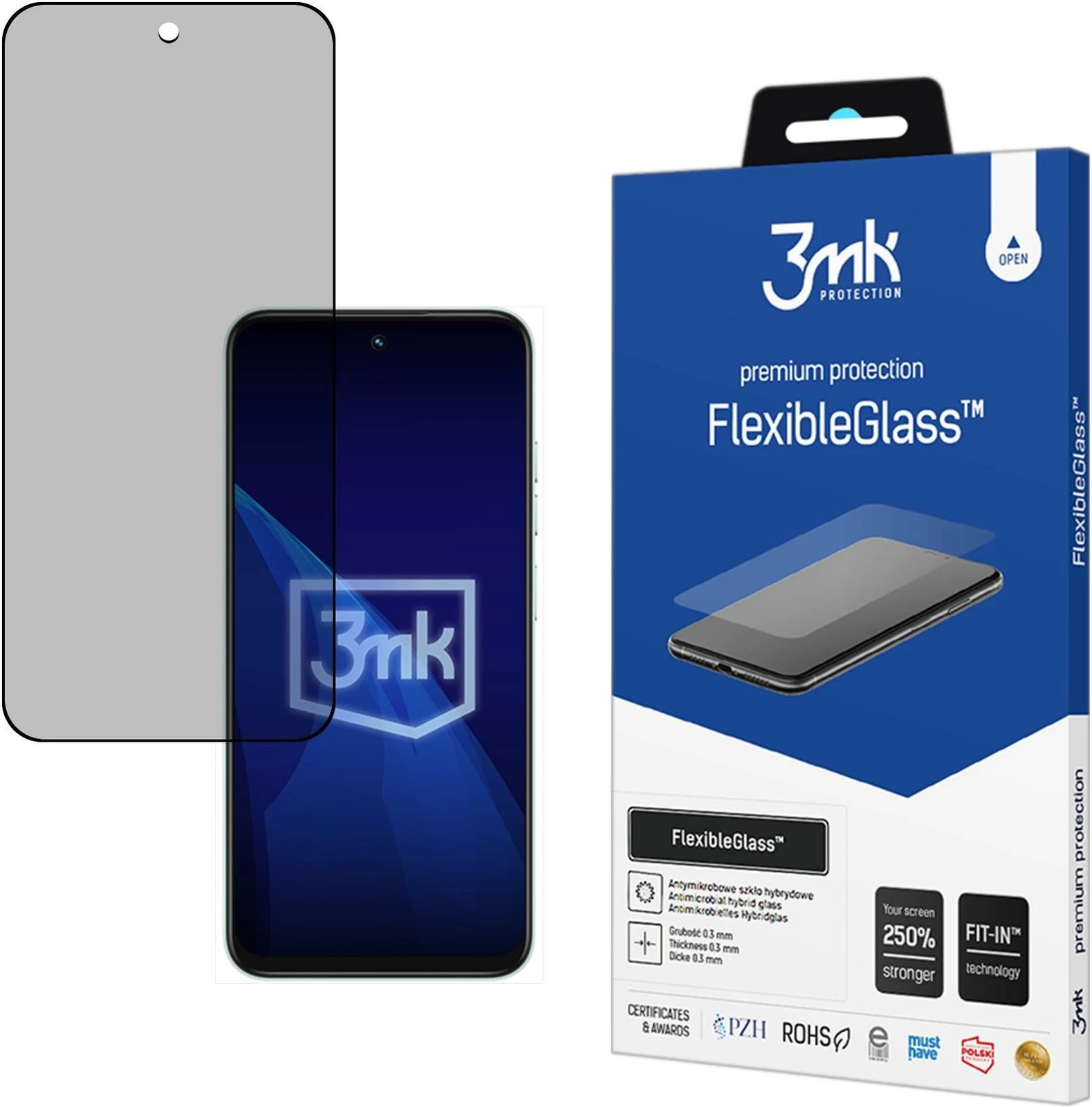 Mbrojtës ekrani FlexibleGlass 3mk për Tecno Spark Go 1 / Pop 9