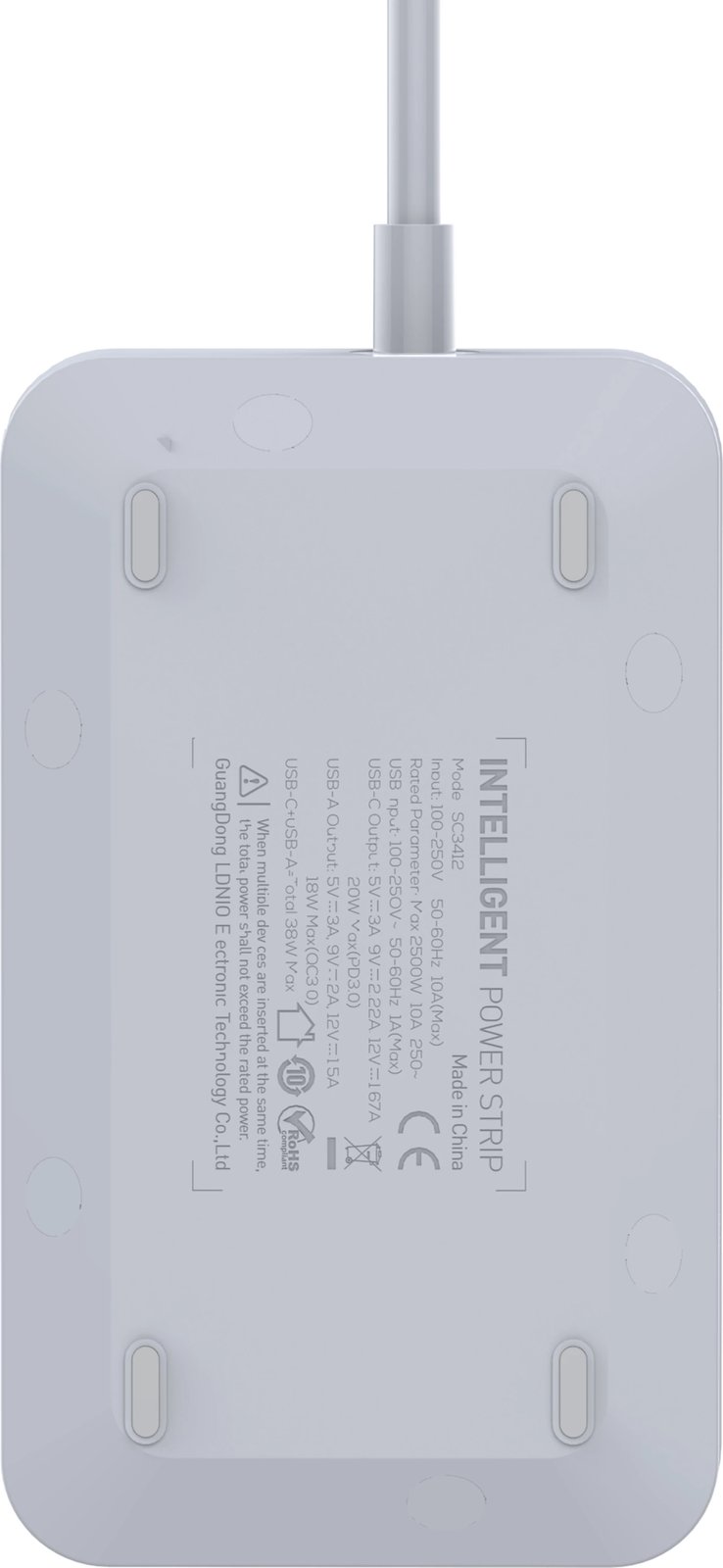 Prizë E Rrymës Me Kabëll 2 Metra LDNIO SC3412 Prizë E Rrymës Me Kabëll 2 Metra LDNIO SC3412