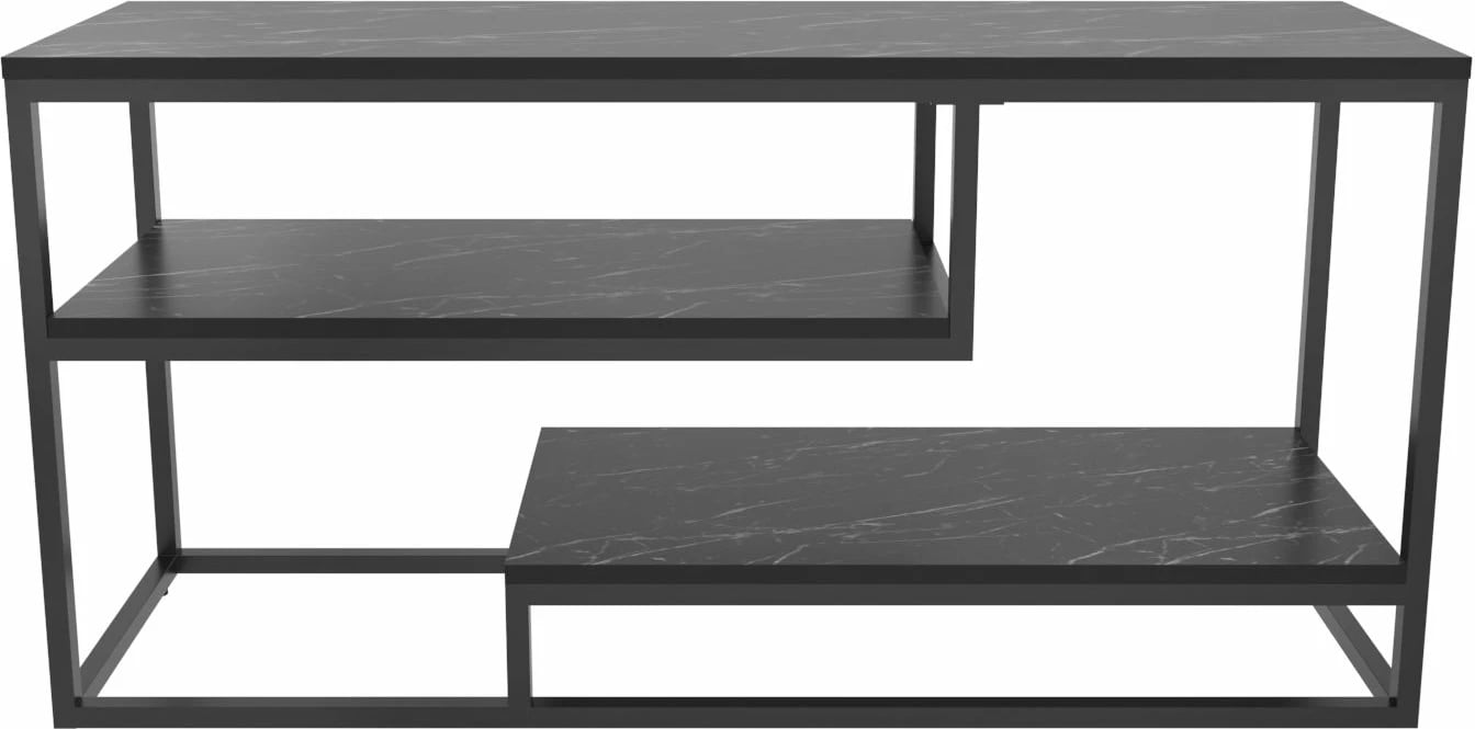 Komodinë TV Lorin, Skye Decor, e zezë dhe e bardhë