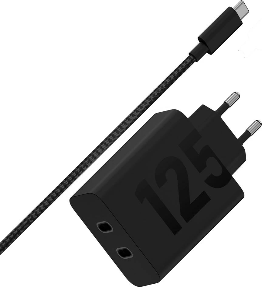 Karikues Motorola TurboPower 125W Duo, universal, 2x USB Type-C, i zi