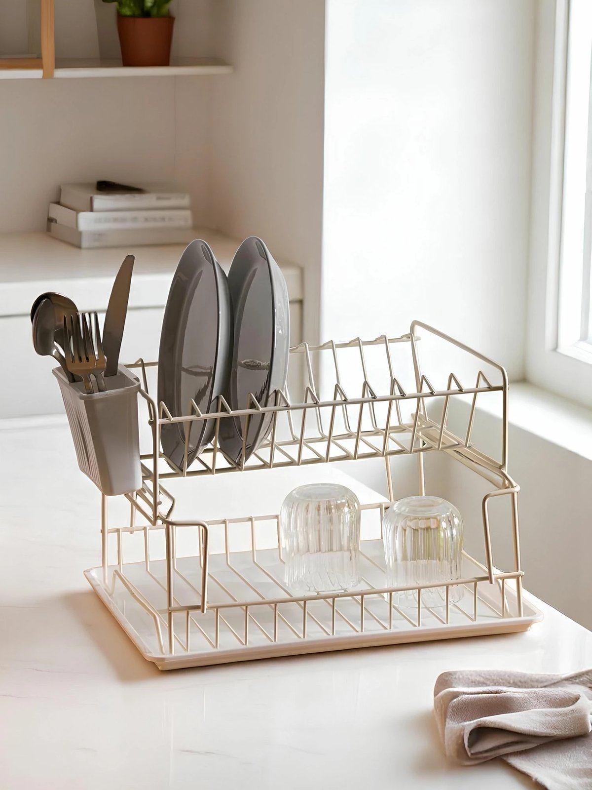 Rrjetë për tharje enësh Hermia Concept, e bardhë, SM004-W, 2 copë