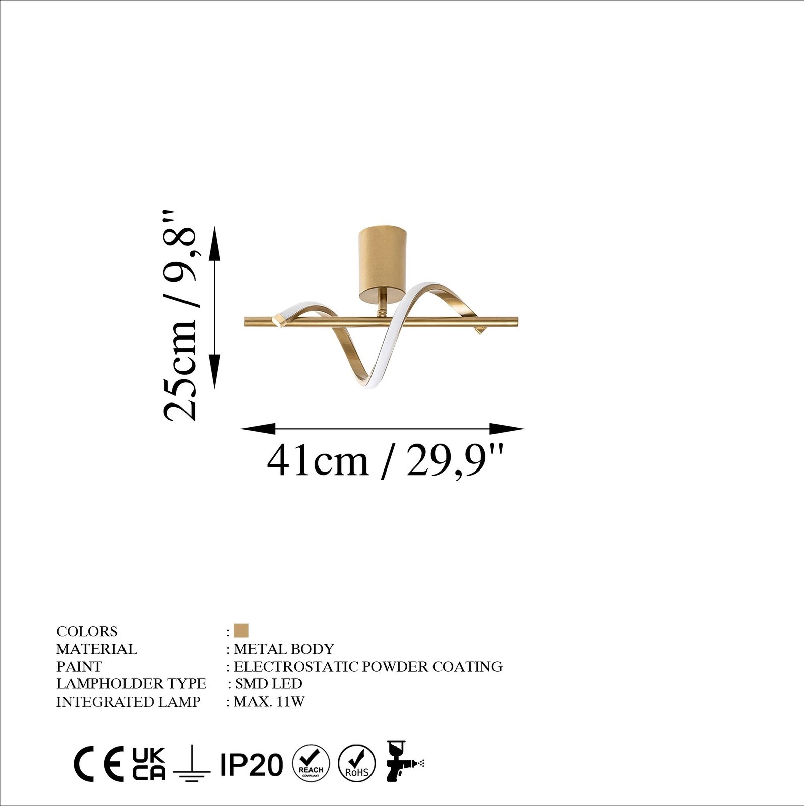 Llambë tavani Opviq, ngjyrë ari, Lıkma - 13515 Llambë tavani Opviq, ngjyrë ari, Lıkma - 13515