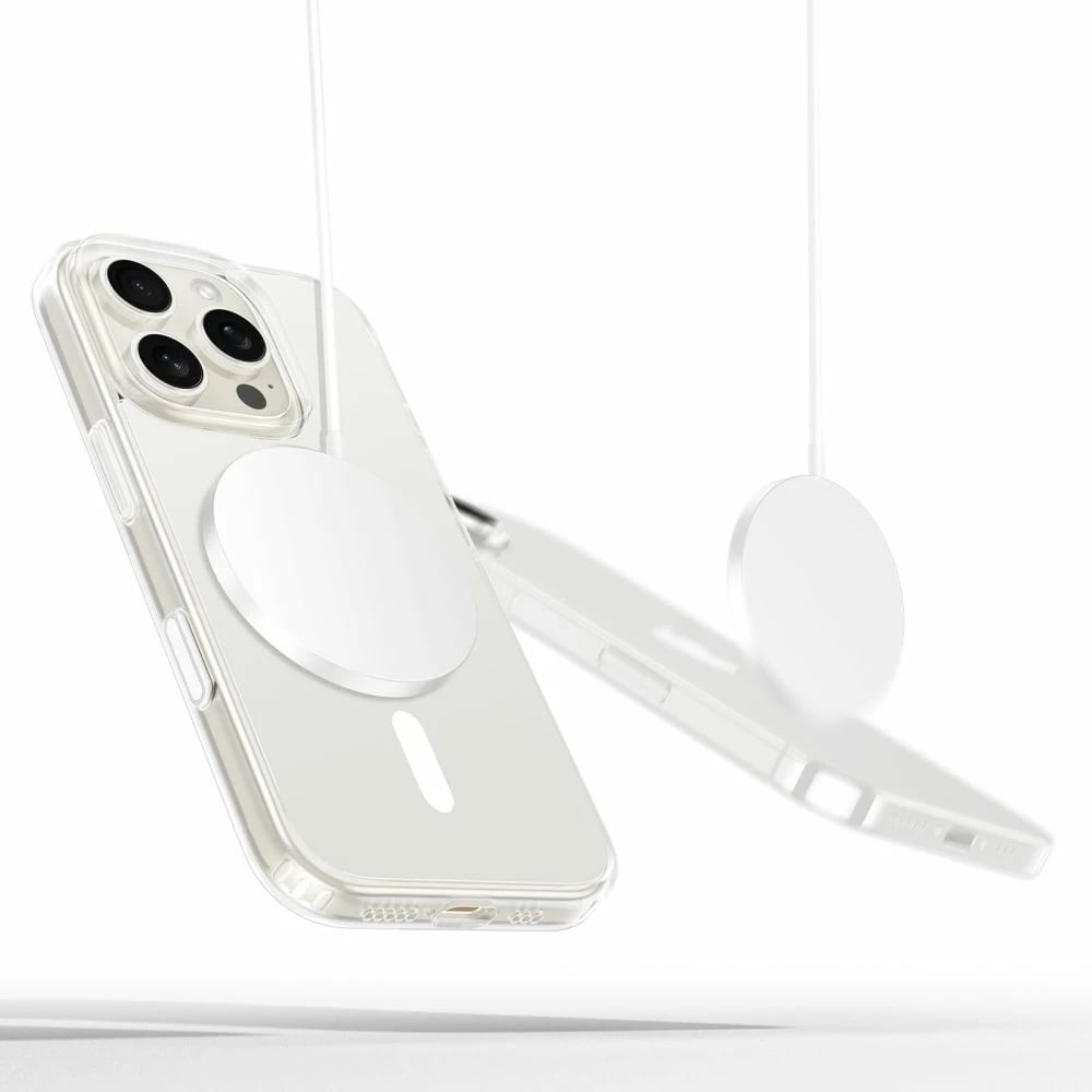 Mbështjellës Tech-Protect Flexair Hybrid CC MagSafe për iPhone 16 Pro Max, Transparent