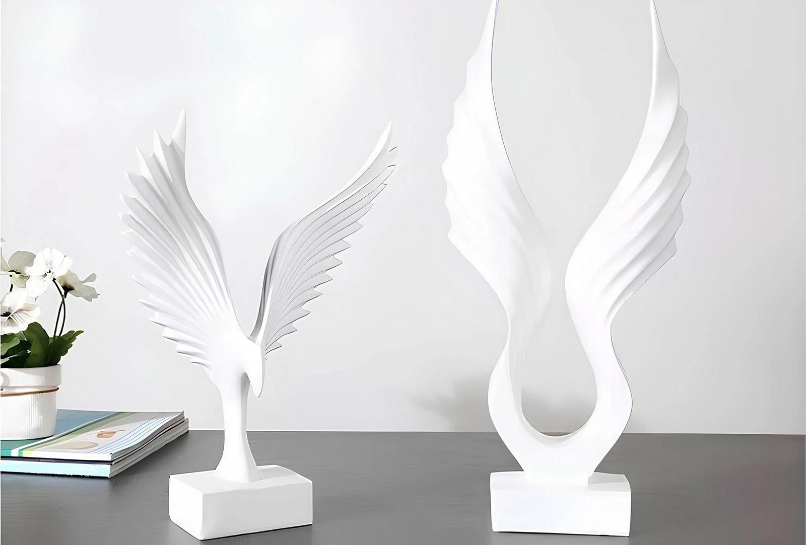 Objekt dekorativ Evila Originals, i bardhë, 2 copë, CY03452 Objekt dekorativ Evila Originals, i bardhë, 2 copë, CY03452