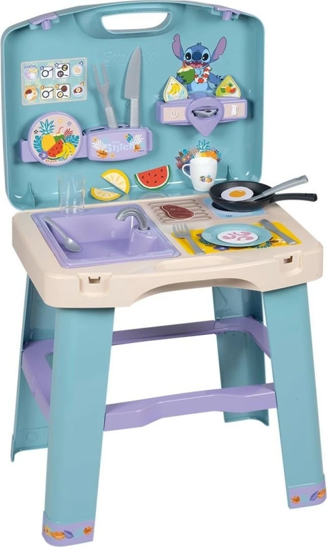 Kuzhinë lodër Smoby Stitch Kitchen, me aksesorë, shumëngjyrëshe
