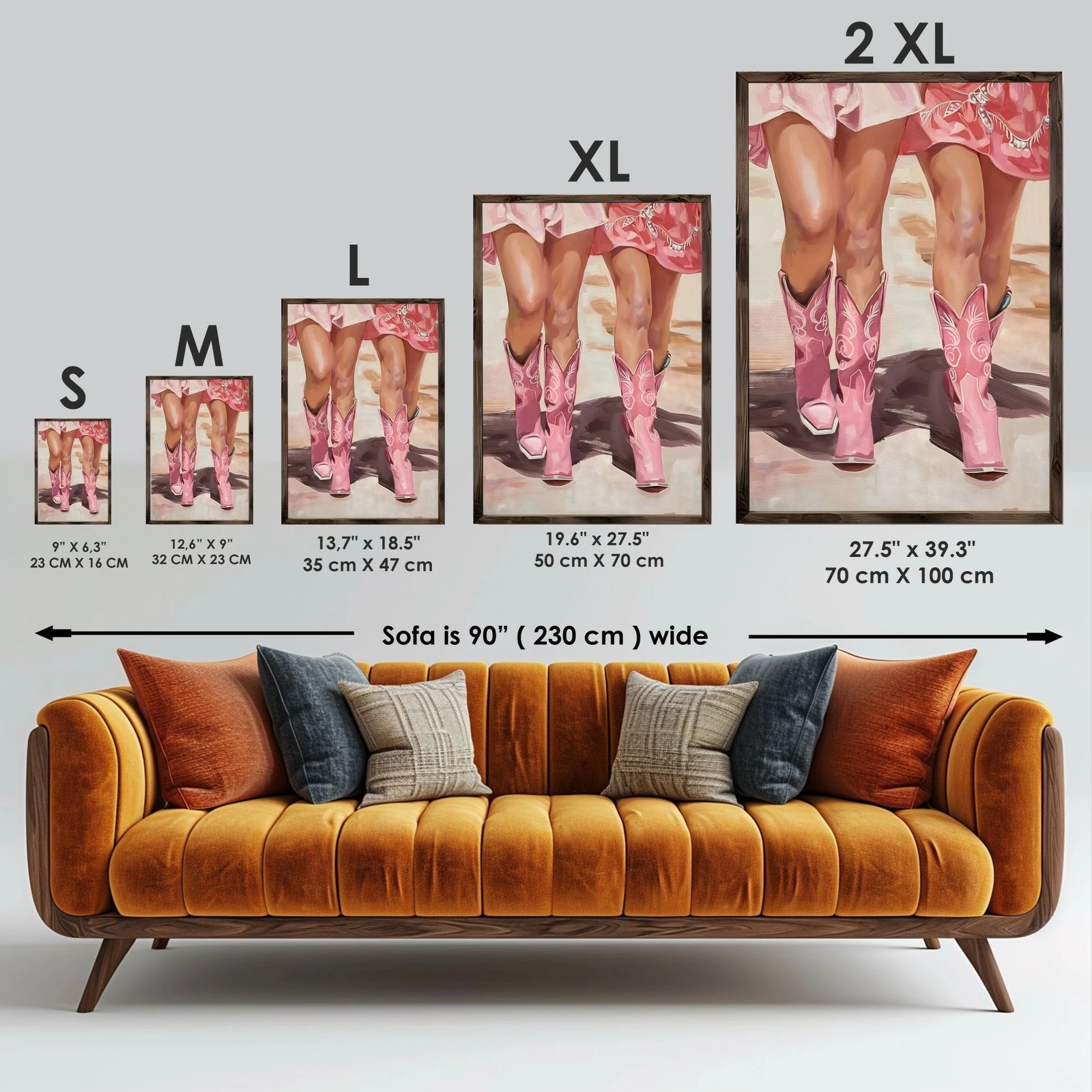 Pikturë dekorative me kornizë, MDF, Wallity, GE088-L