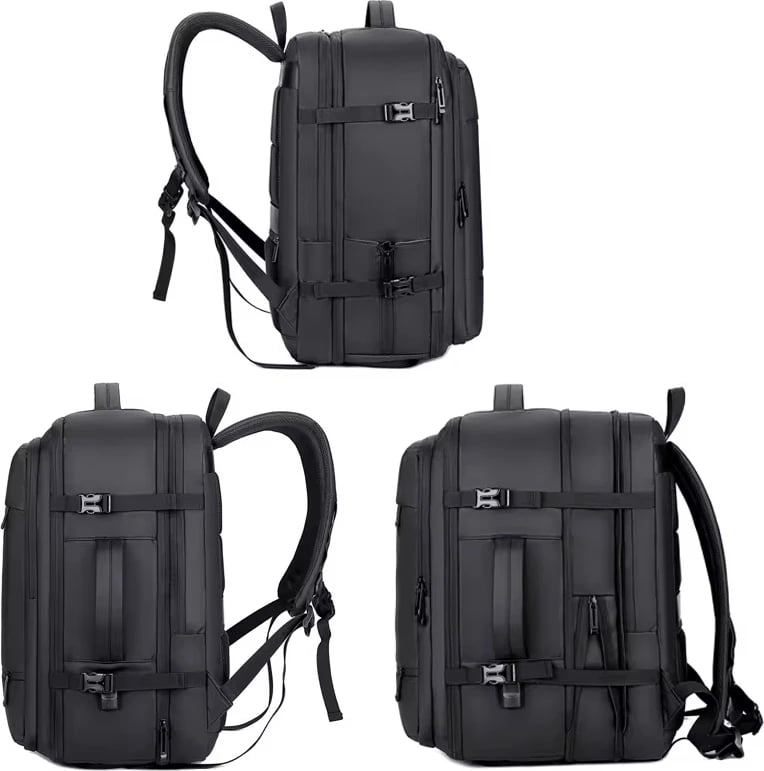 Çantë shpine, 45x30x20-25 cm, e zezë