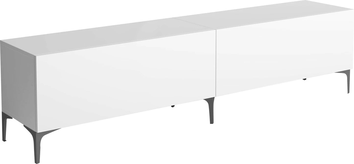 Komodë TV Hanah Home, FRN-12003, e bardhë, këmbë metalike, 200x47x40cm