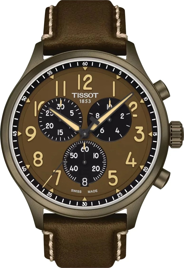 Orë dore për meshkuj TISSOT CHRONO XL, kafe