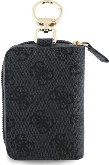 Pouch për kabllo Guess Cable Pouch Triangle 4G, lëkurë ekologjike, i zi