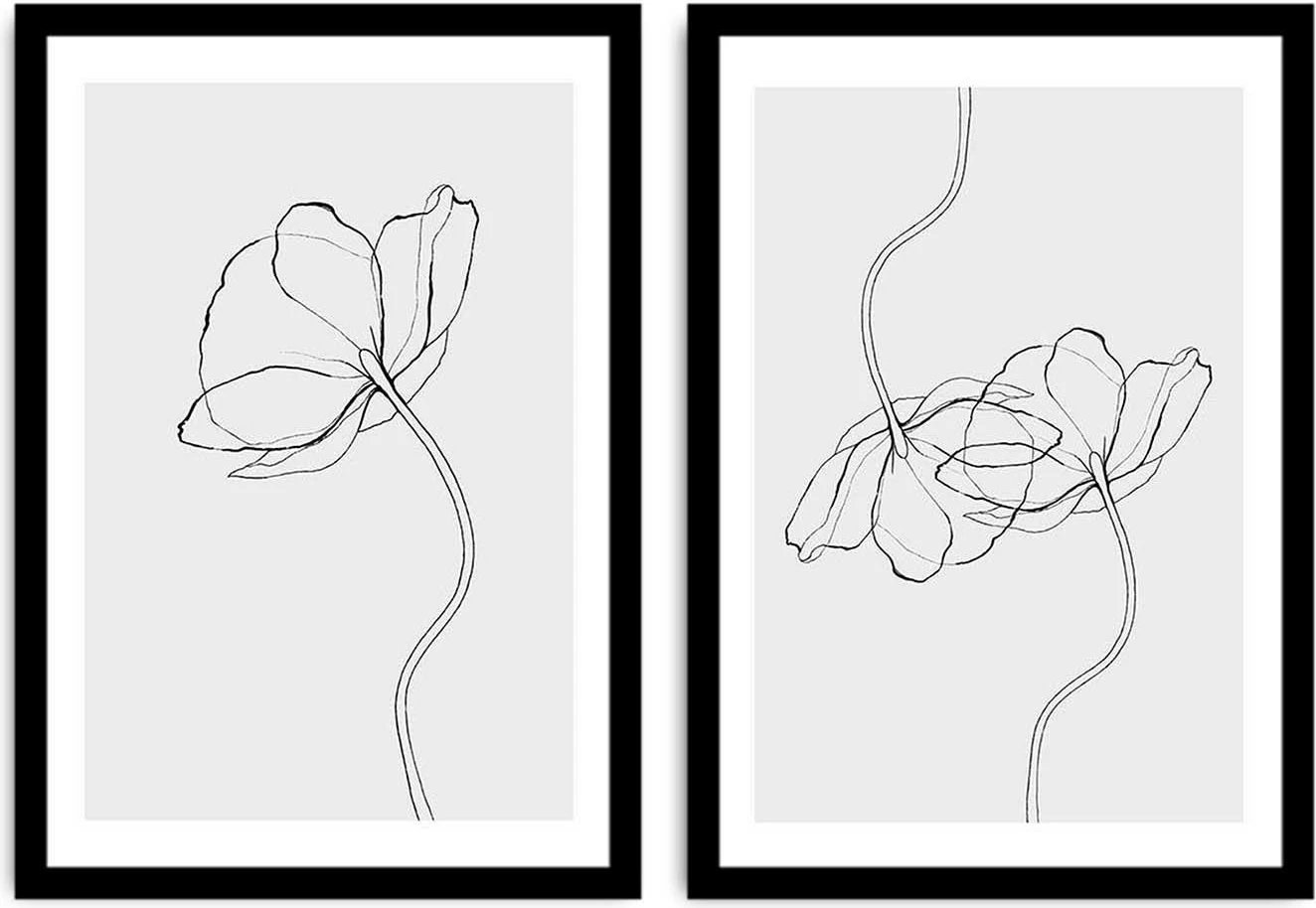 Pikturë dekorative me kornizë MDF (2 copë), Wallity, 2Psctcız-008