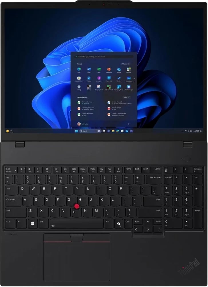 Ultrabook Lenovo ThinkPad T16 Gen 4, 16", Intel Core Ultra 7 255U, 32 GB RAM, 1 TB SSD, Windows 11 Pro, E zezë Ultrabook Lenovo ThinkPad T16 Gen 4, 16", Intel Core Ultra 7 255U, 32 GB RAM, 1 TB SSD, Windows 11 Pro, E zezë