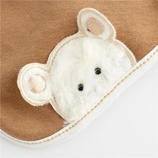 Set kapelë bebe me shall qafe, New Baby Sebastian, madhësi 80 (9-12m), pambuk 95% elastan 5%, 2 copë, kafe