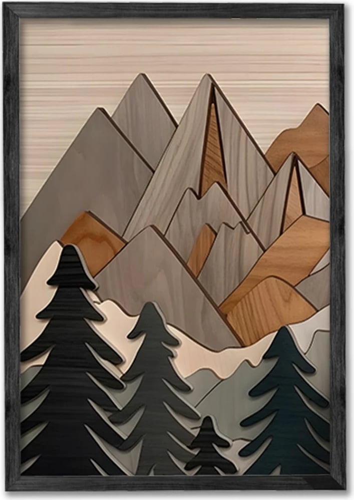 Pikturë dekorative me kornizë (3 copë), Wallity, Ersy3Syhcrv61