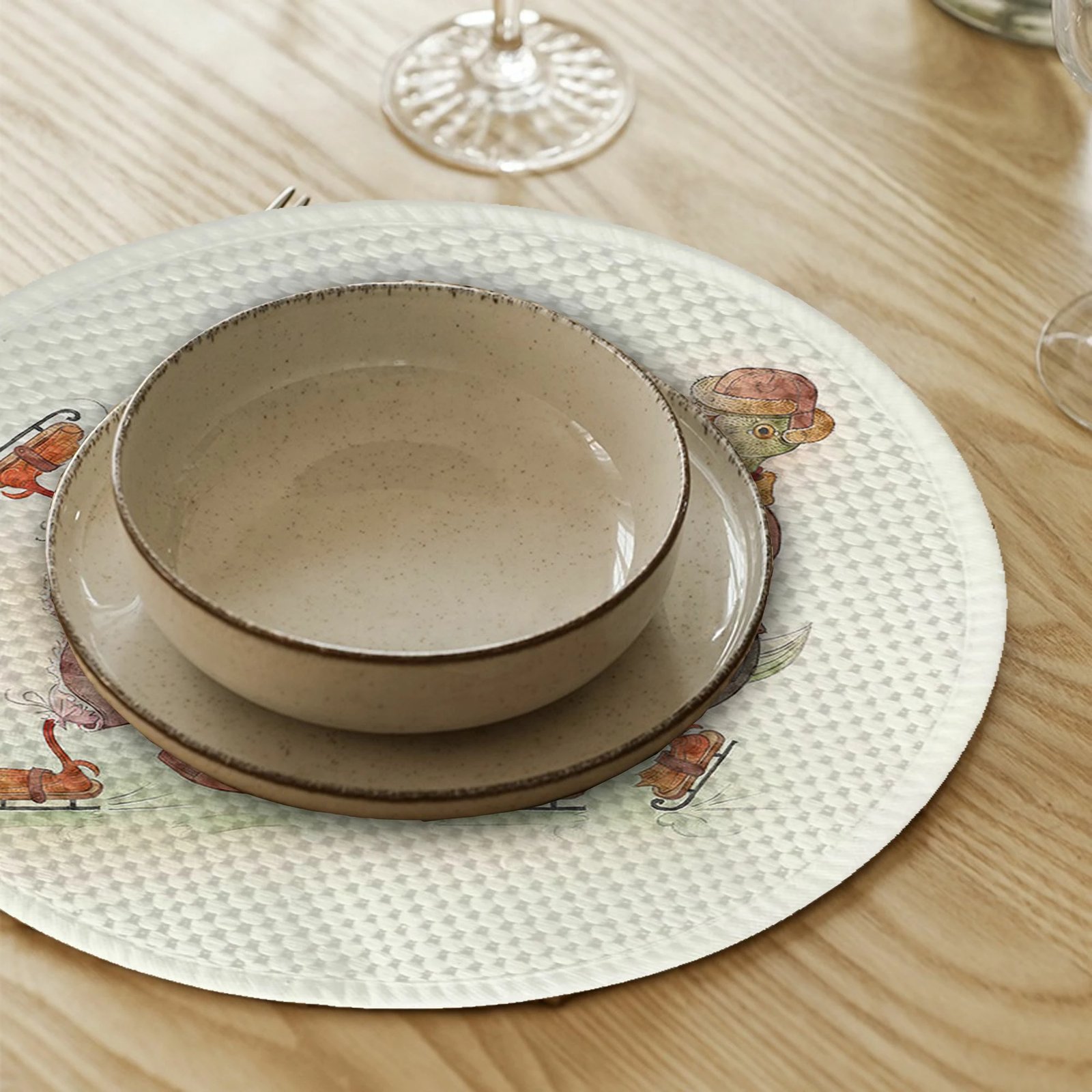 Set nënshtrues tavoline Hermia Concept, shumëngjyrësh, 4 copë, 37cm