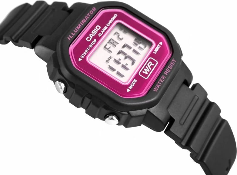 Orë dore digjitale për femra Casio, e zezë