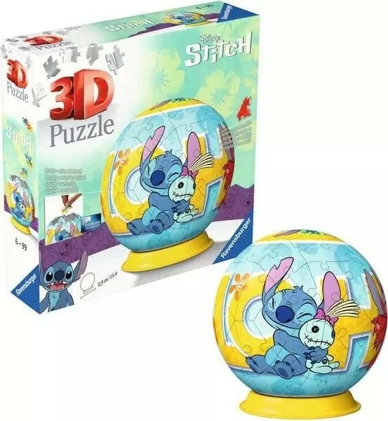 Puzzle 3D Ravensburger Stitch, plastik, 72 pjesë