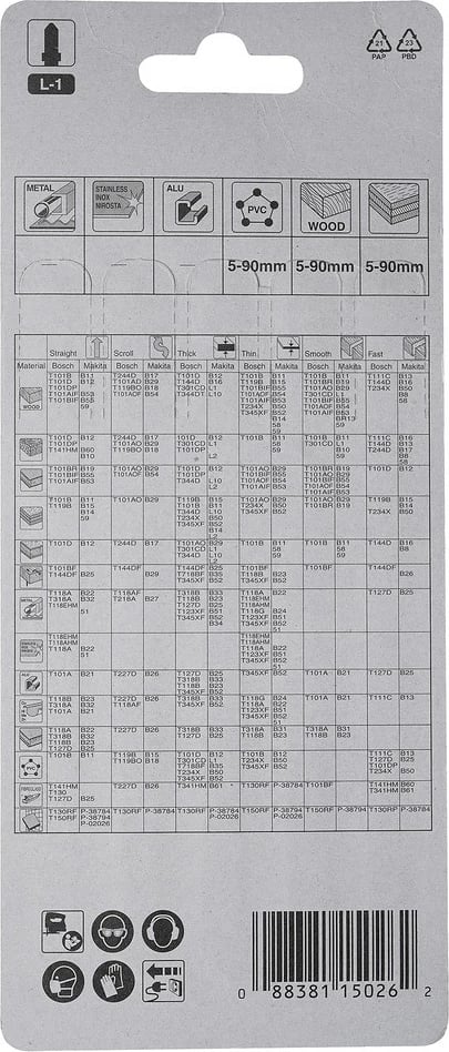 Teh sharrë Makita L-1 A-86290, i zi