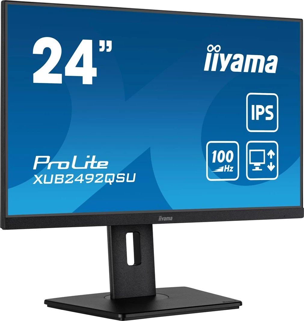 Monitor IIYAMA ProLite XUB2492QSU-B1, 23.8", Wide Quad HD, IPS, 100 Hz, i zi