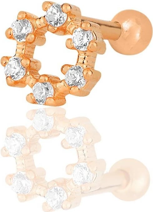 Piercing argjendi, ngjyrë rozë ari, Jumeon, SGTL12208