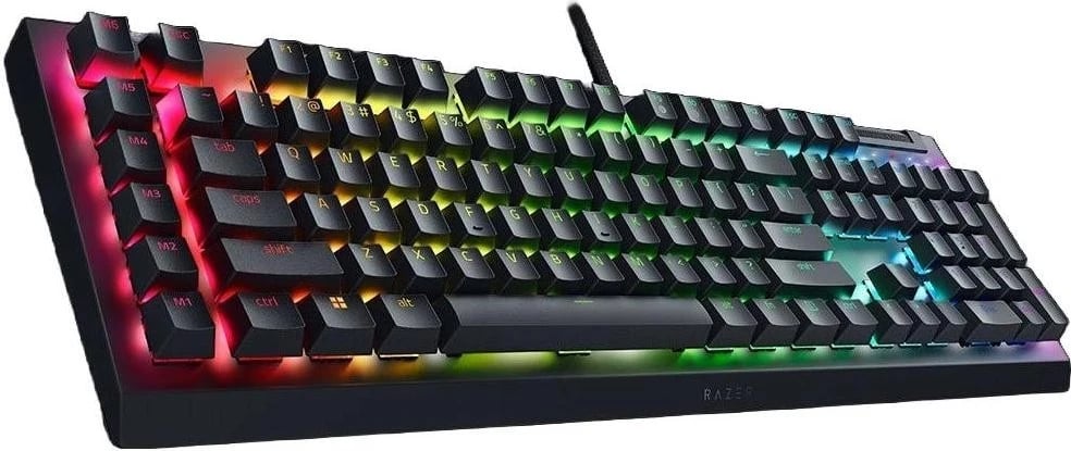 Tastierë për lojëra Razer BlackWidow V4 X, me ndriçim RGB dhe butona mekanikë