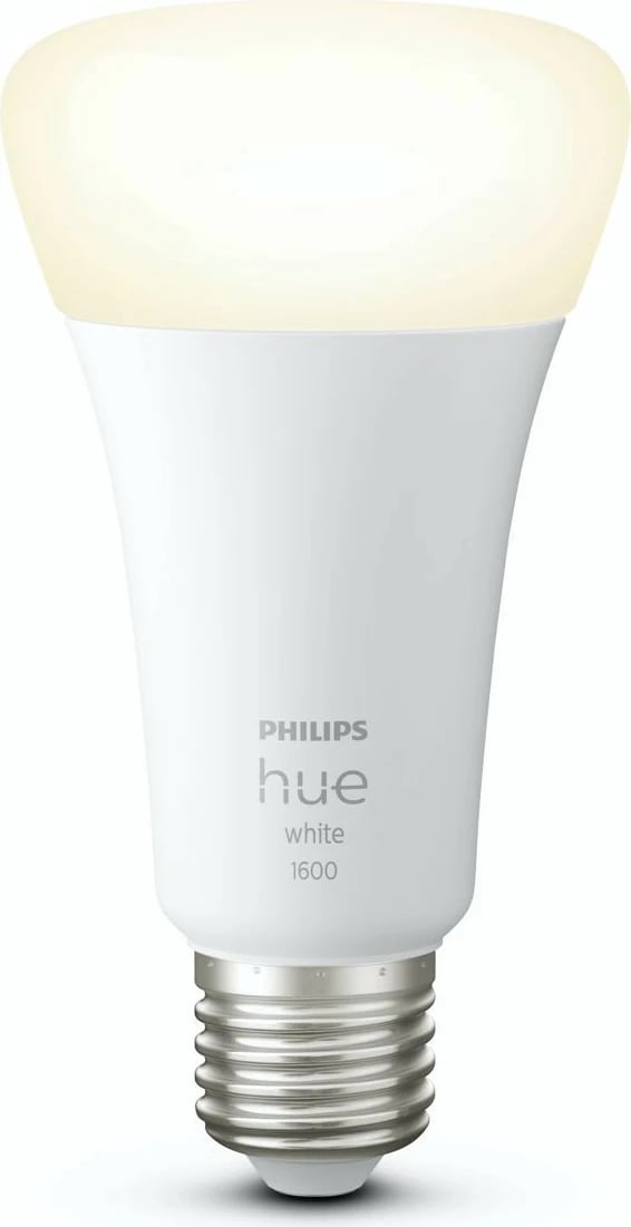Llambë smart Philips Hue White A67, E27, 1600 lm, Bluetooth/Zigbee, e bardhë