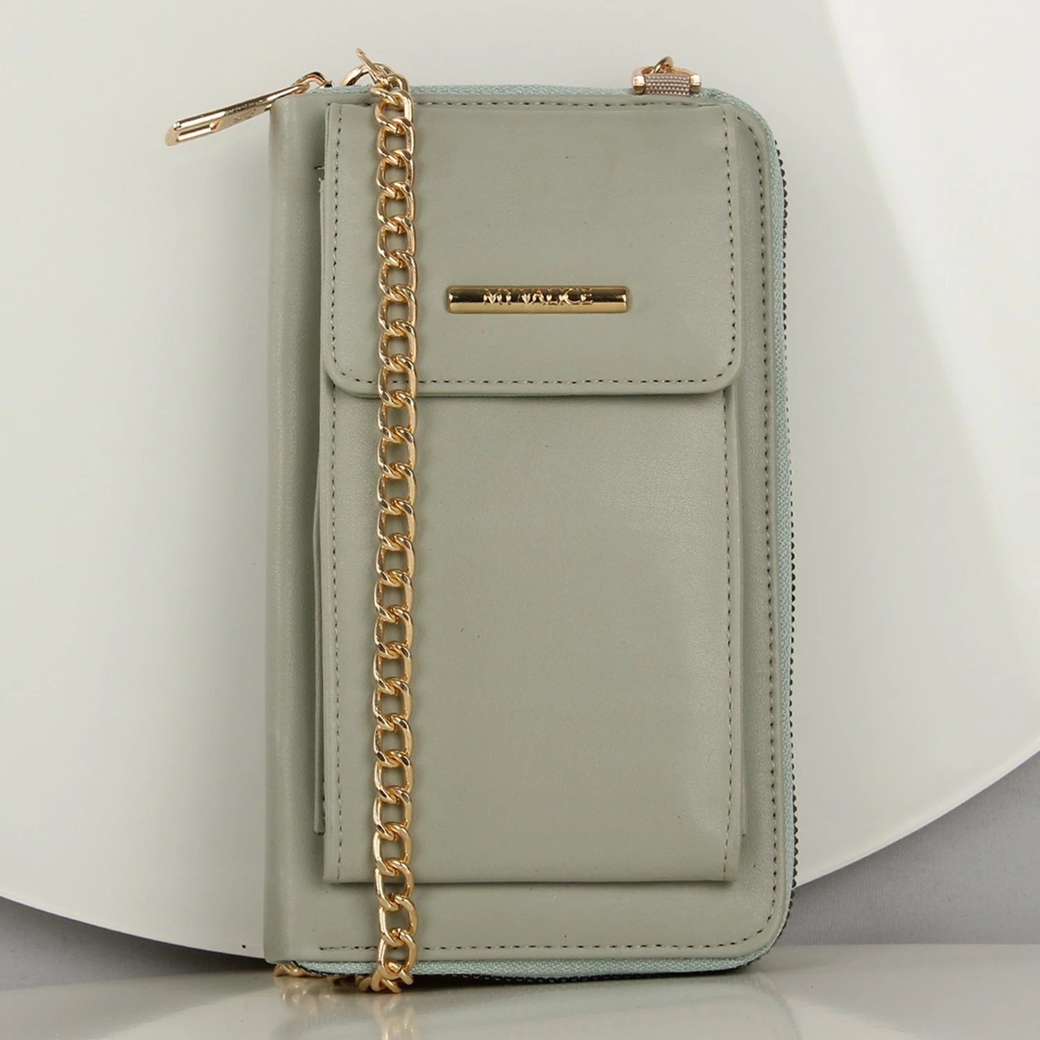 Portofol me zinxhir për telefon, ngjyrë mente, Zoozie Bags, 1159