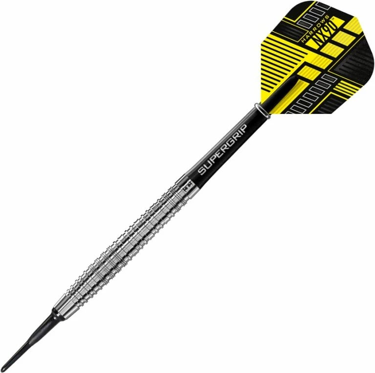 Shigjeta darts Harrows për meshkuj/femra, të zeza/verdhë/argjend