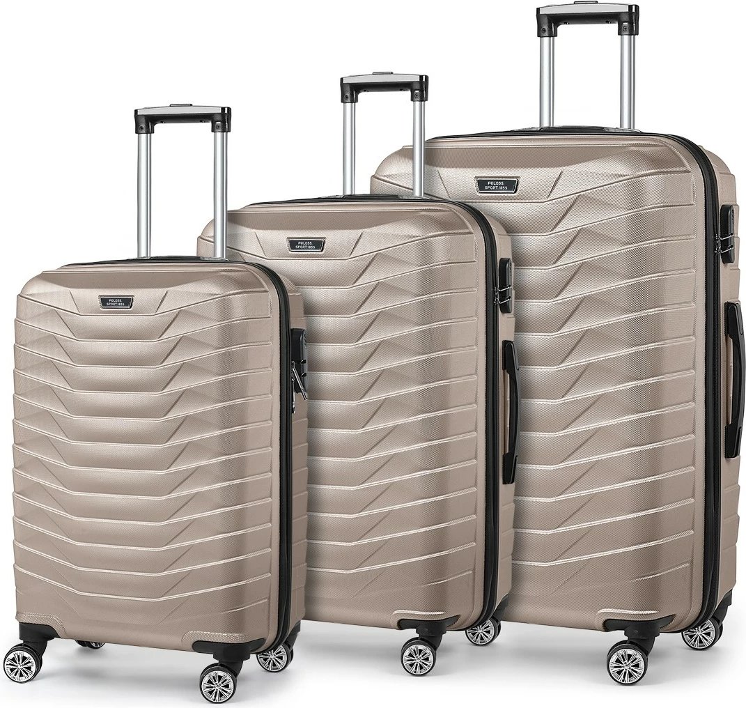 Set valixhesh (3 copë), ngjyrë ari, Zoozie Bags, P55UCVLZ06