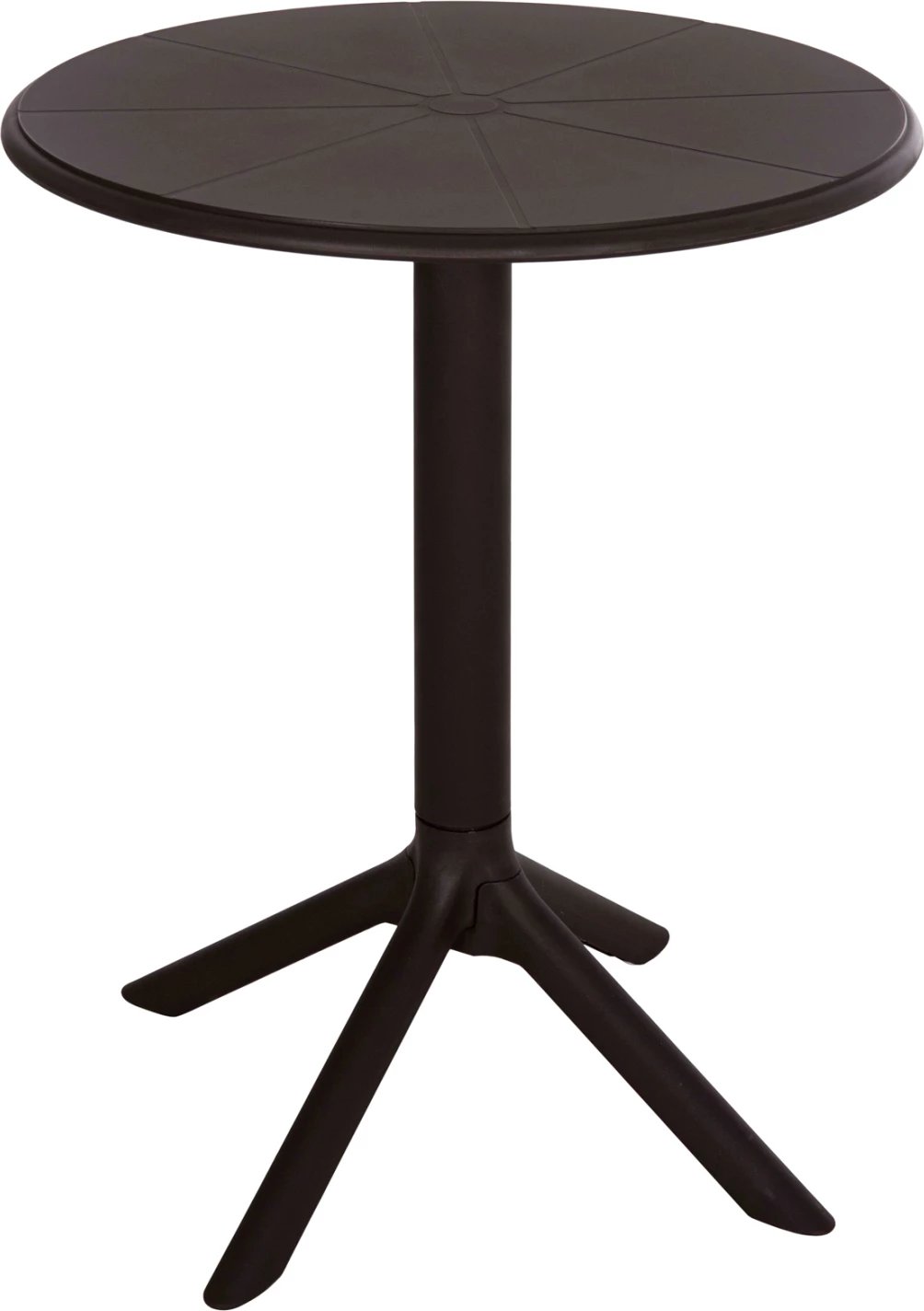 Tavolinë rrethore polipropileni, ngjyrë kafe, TERRIN FH6124.13, 60x75cm