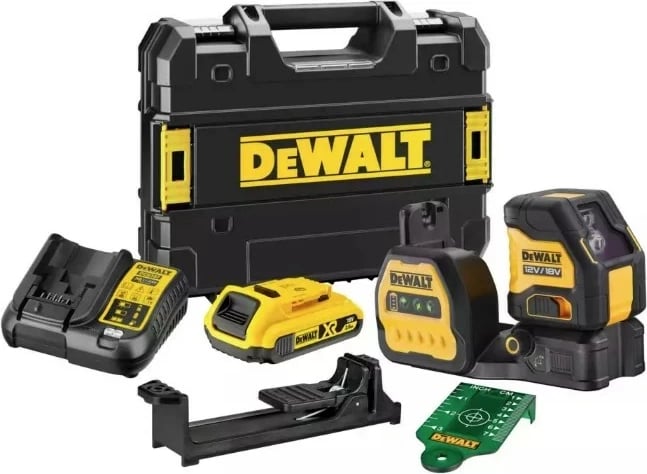Nivel lazer DeWalt DCE088D1G18-QW, 18V, lazer i gjelbër, me kuti dhe aksesorë