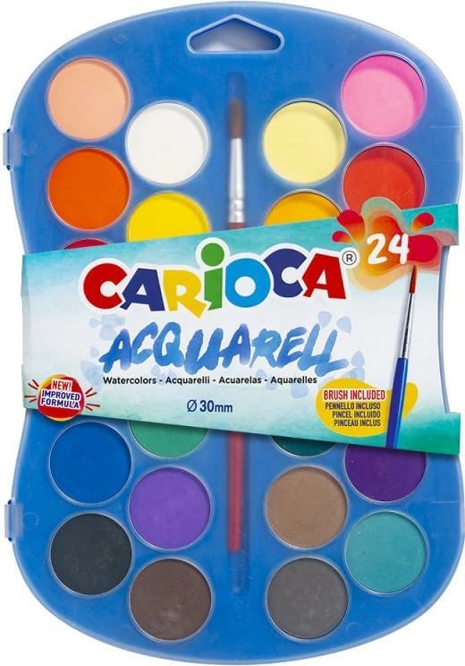 Ngjyra uji Carioca 24 Ngjyra me Furçë