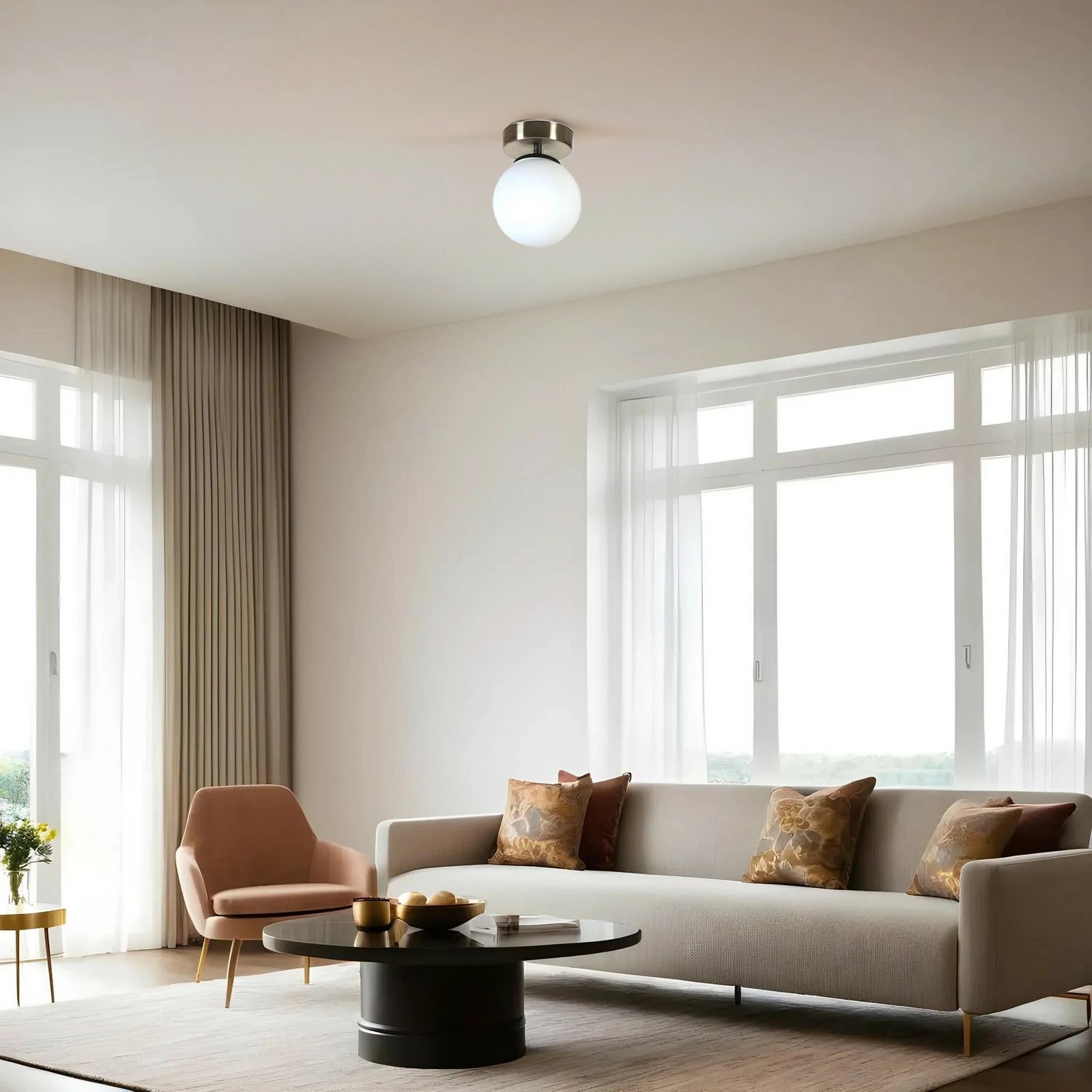 Llambë tavani Opviq, krom mat, e bardhë, 15x20cm