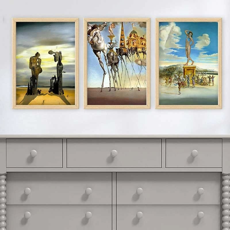 Pikturë dekorative me kornizë (3 copë), Wallity, 3NTC_UN62323_3545