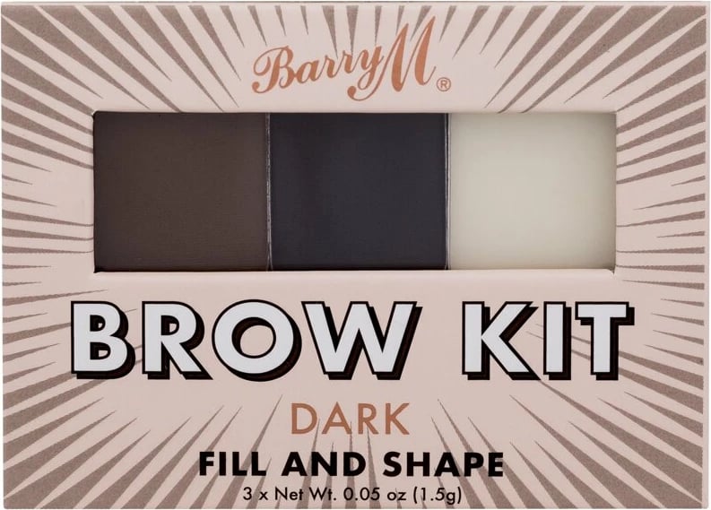 Set për vetulla Barry M Brow Kit për femra, e kaftë e errët, 4.5g