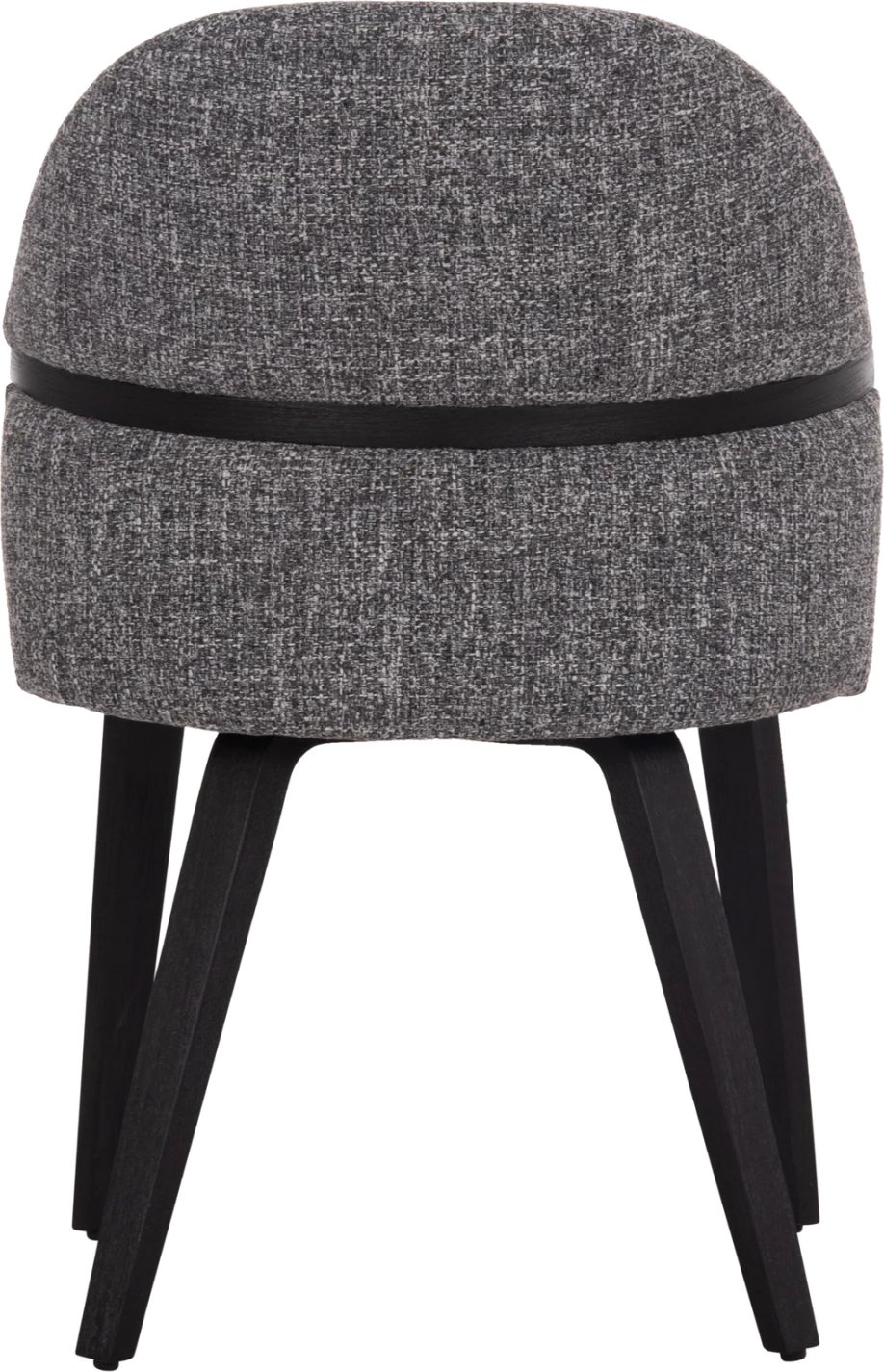 Karrige ngrënieje DEKKER, dru i zi, stof gri, FH18249.02, 50x60x80cm