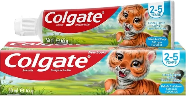 Pasta e dhëmbëve për fëmijë Colgate Bubble Fruit Kids 2-5 vjeç 50ml