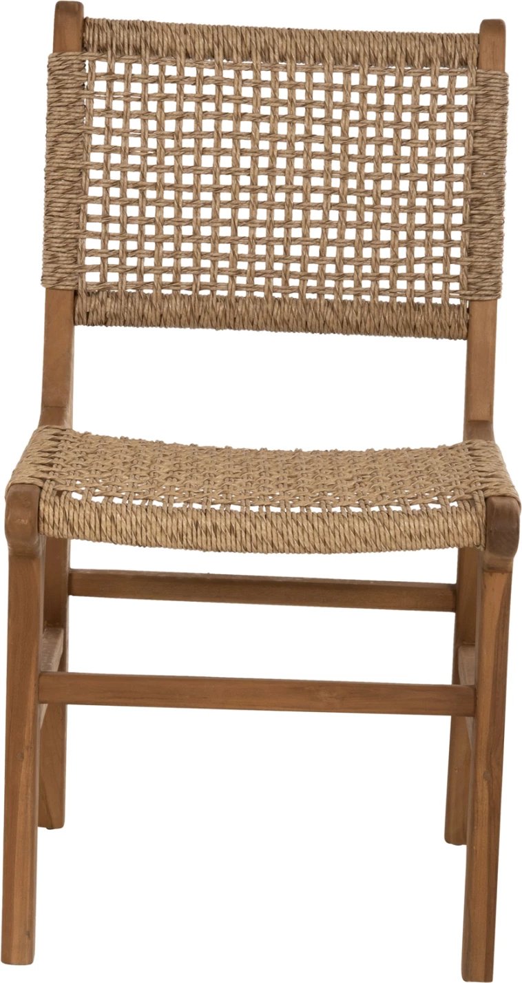 Karrige ngrënieje NESHA, dru TEAK dhe litar VIRO, 46x57x86H cm