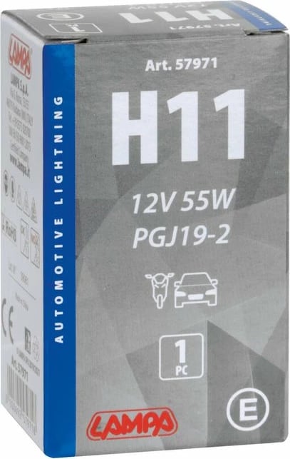 Lampa H11 12v 55w Pgj19-2 Kuti