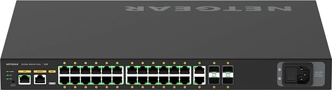 Switch i menaxhueshëm NETGEAR M4250-26G4XF-PoE+, 24 porte Gigabit, 4 SFP+, PoE+, rackmount, i zi Switch i menaxhueshëm NETGEAR M4250-26G4XF-PoE+, 24 porte Gigabit, 4 SFP+, PoE+, rackmount, i zi
