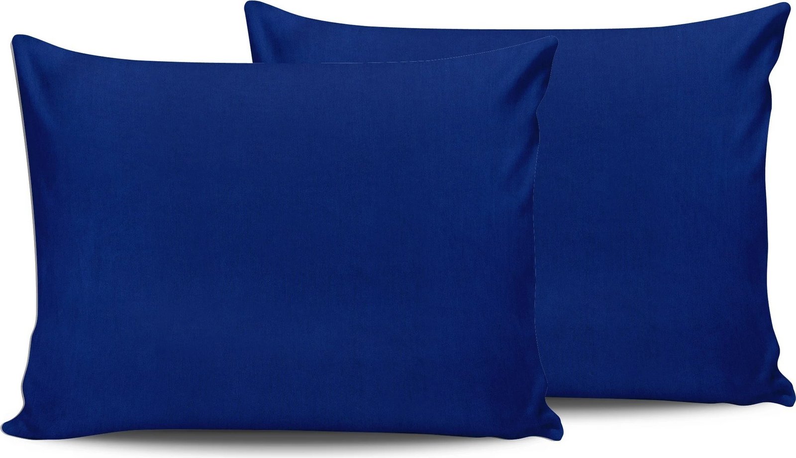 Set këllëfësh jastëku (2 copë), pambuk ranforce, ngjyrë kaltër e errët, L'essentiel