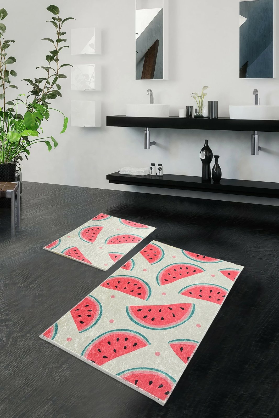 Set tapetash për banjo, 2 copë, model me shalqi, Karpuz Djt, Mijölnir