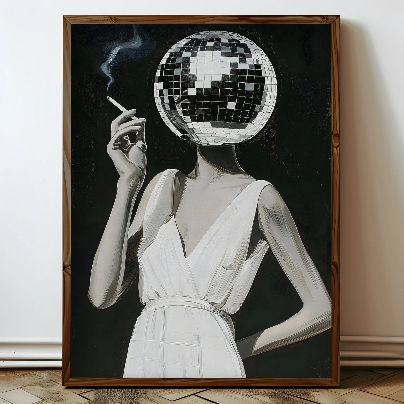 Pikturë dekorative me kornizë MDF, shumëngjyrëshe, HUM083