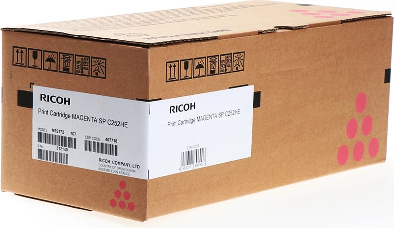 Toner, Ricoh, Type C252E 407718, rendiment 6000 faqe, madhësi XL, magenta