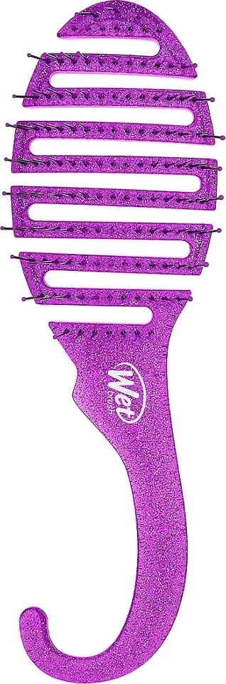 Furçë për flokë Wet Brush Shower Detangler për femra Purple Glitter