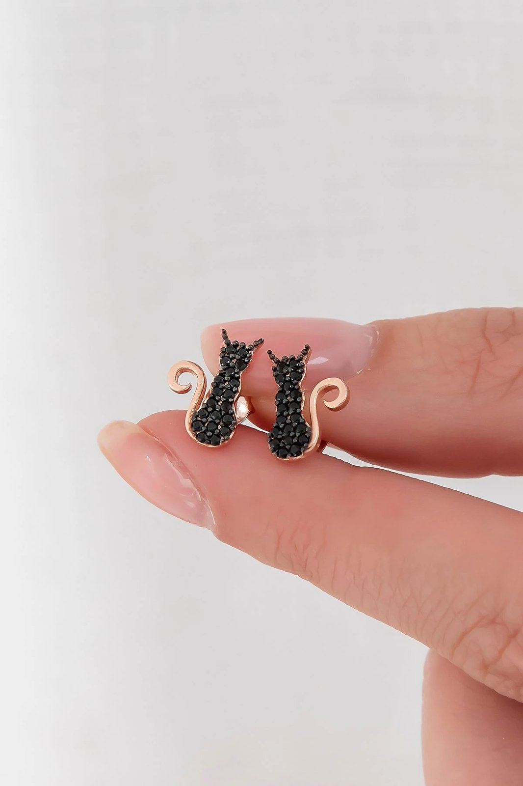 Vathë argjendi Jumeon, rozë gold & të zinj, NRZ99155