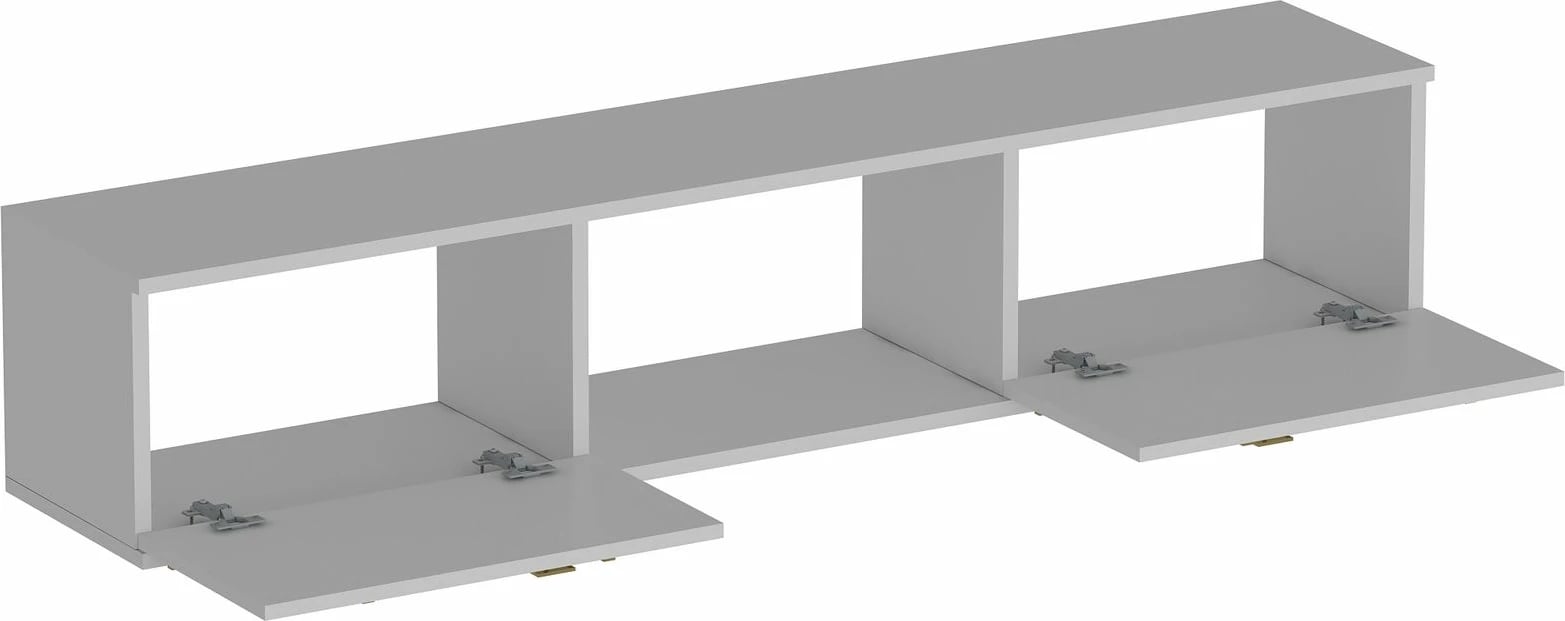 Komodë TV Skye Decor, e bardhë, e artë